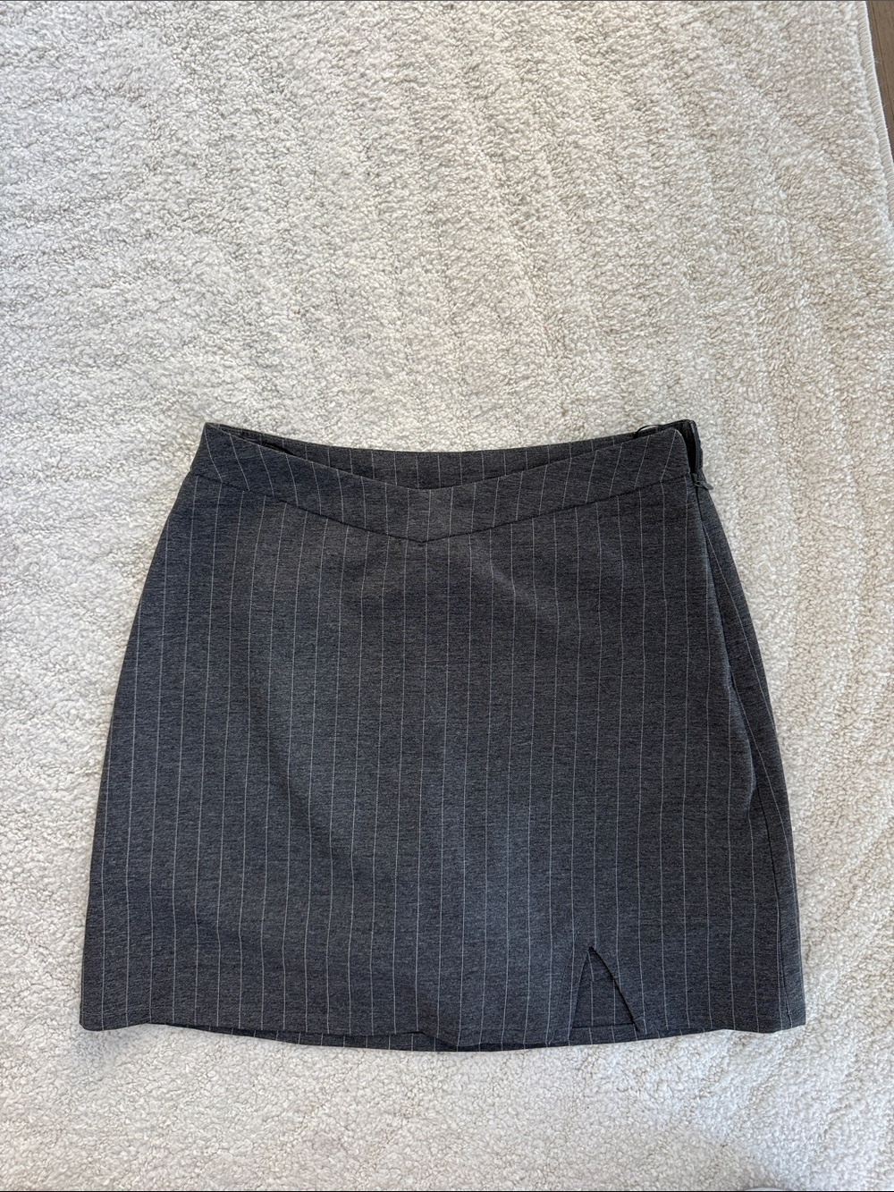 Princess Polly Charcoal Pinstripe Mini Skirt